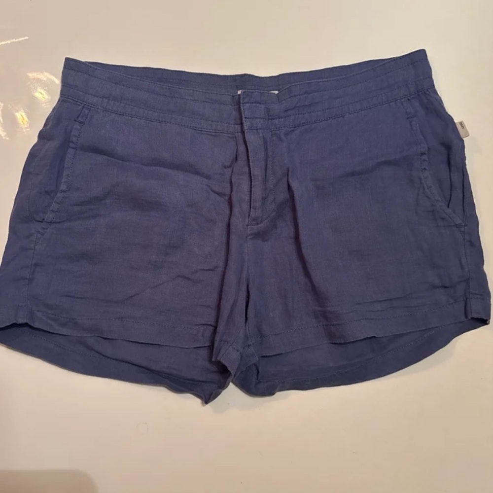 Onia Women's Blue Linen Shorts
